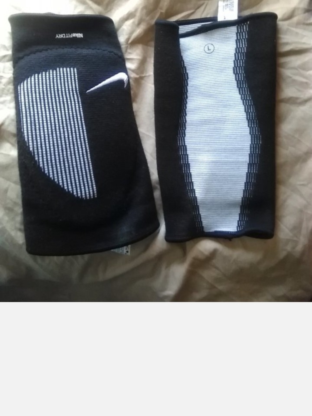Nike Black and White Athletic Compression Sleeves - Pair
